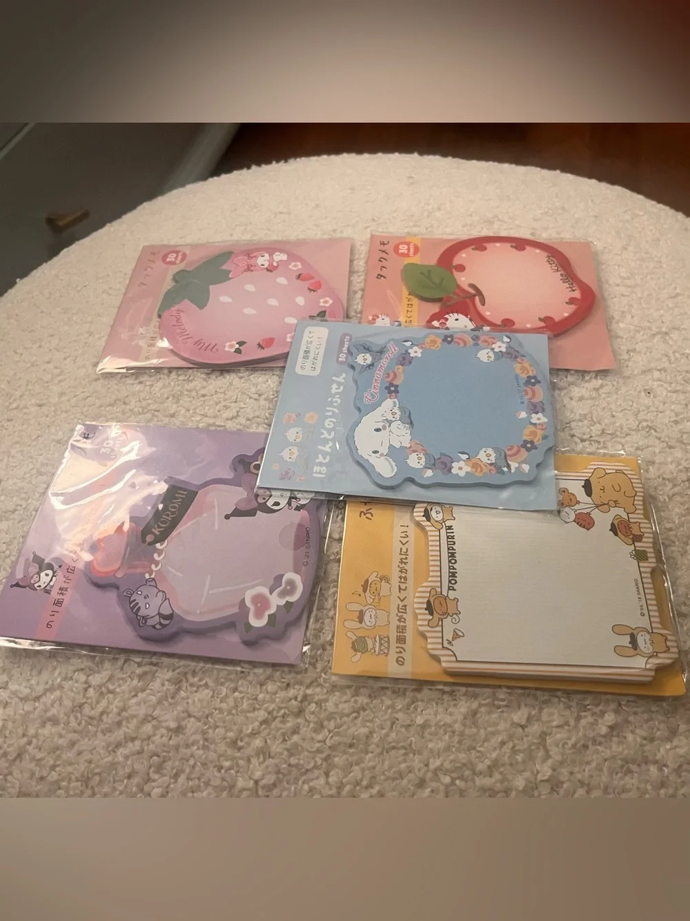 🎉Kawaii Sanrio sticky note bundle - My Melody Kuromi Hello Kitty Cinnamoroll